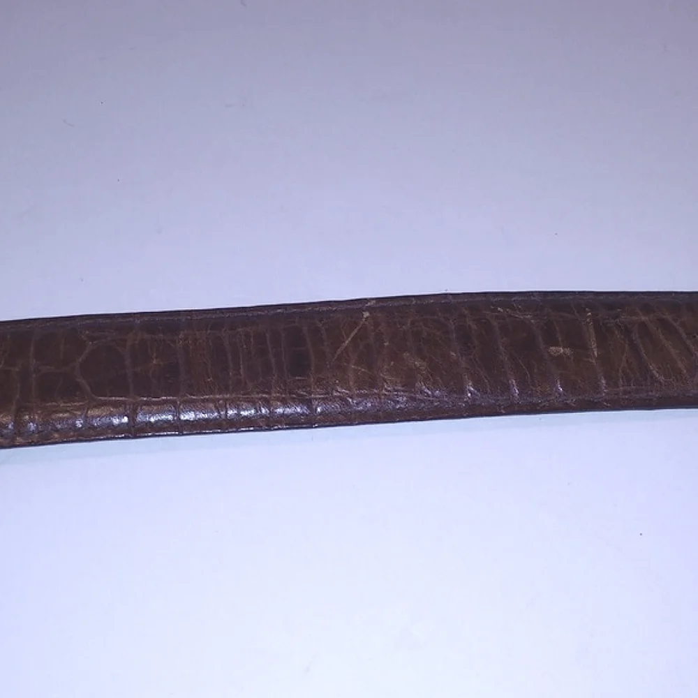 Captiva brown leather silver buckle belt